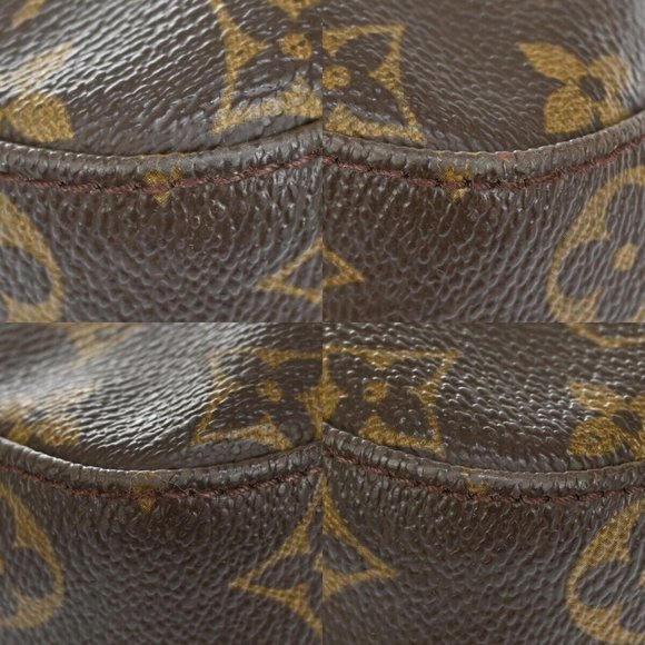 LOUIS VUITTON Logo Looping GM Shoulder Bag Monogram Leather Brown - Picture 2 of 15